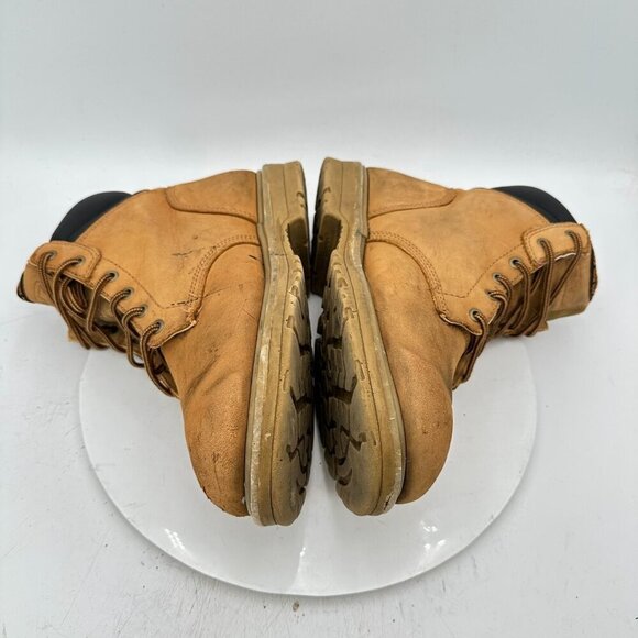 Timberland Pro Men Size 10.5M Brown Tan Black Leather 6" Lace Up Ankle Boot - Picture 7 of 11